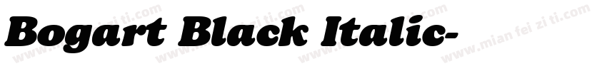 Bogart Black Italic字体转换